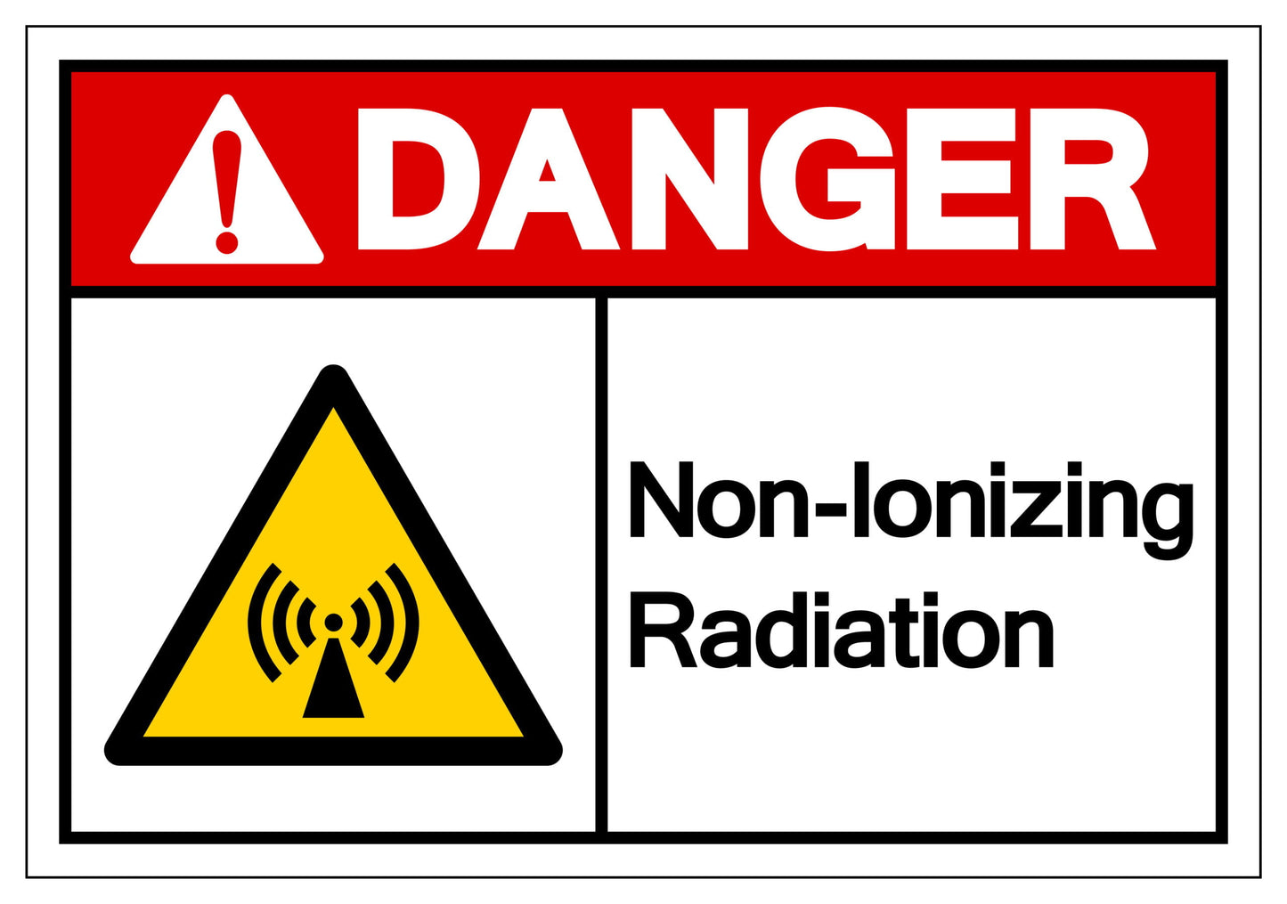 Image of a sign that says Danger: Non-Ionizing Radiation